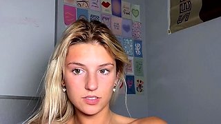 Blonde teen Sierras first erotic masturbation video