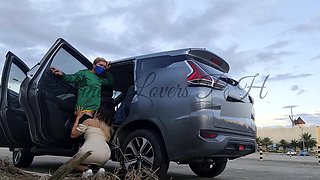 Risky Hook-Up in Parking Bunch - pinay Viral 2022 Kakaba Kantotan sa labas Ng mall -sa puwet tinira