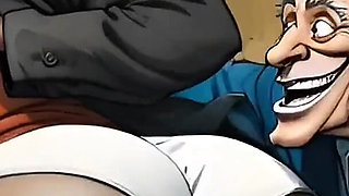 Elite Cuckold Club: Mistress Ebony BBW Fulfilling the Dreams of Old Rich Cuckolds. Cartoon Visual Novel