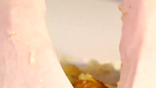 Barefoot Fruit Crush & Feet Licking