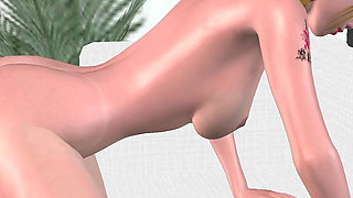 Office Cunnilingus Ecstasy: 3D Cartoon Beauty's Multi-orgasm Lick Fest