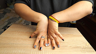 145 Hairy Forearms Fetish: Stroking Dildo with Natural Arm Hair