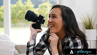 Girlsway - phat ass white girl babe Victoria Voxxx permits cougar camerist Sinn Sage for aggressive anal after shoot