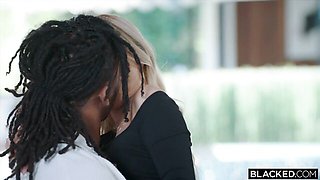 Pussy licking clip with beauty Lulu Chu and Sly Diggler from Blacked.Com