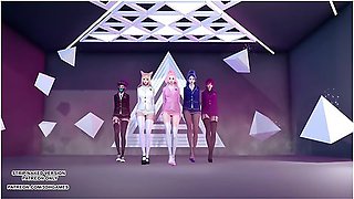 [mmd] Stayc - Ran2u Ahri Akali Kaisa Evelynn Seraphine Hot Kpop Dance Kda League Of Legends