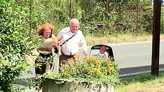 Grandpa and grandma have hard sex in the middle of the