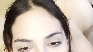 Jasmica, a Beautiful Latina with a Big Ass, Uses a Huge Dildo to Make Me Cum in Gushes