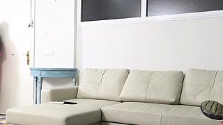 Real amateur Rosalinda flashes her big boobs and fucked