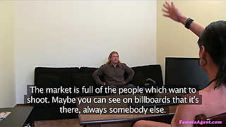 Female Agent - Buff Blond God Fucks Agent's Tight Little Pussy