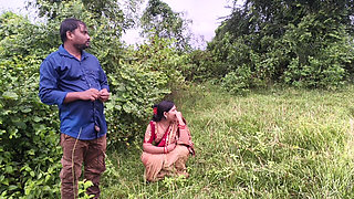 Odia Village House Wife Hard - Core Fuck with Her Boyfriend in Forest, Odia Wife Sex in Outdoor Forest