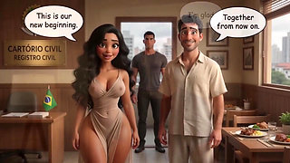 The Husband Secretly Watches His Wife Sharing Intense Encounter with Tall Protector at the Family Farm
