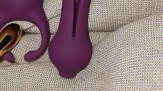 Ebony SSBBW Pleases Dark Pussy with Clit Vibe