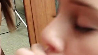 Alexis Adams puffy nipple sloppy blowjob
