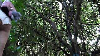 Amateur Outdoor Brunette Masturbates