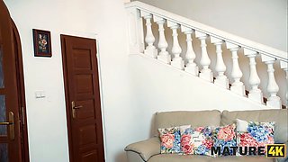 Watch how mature brunette Lilian Black cheats on her husband with a hung young stud!