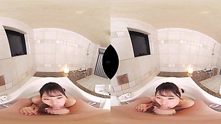 Charming asian teen temptress hot VR video