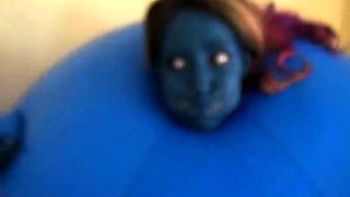 Latex slut solo anal masturbation