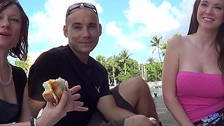 Amateur Brunettes: Group Massage Turns X-Rated