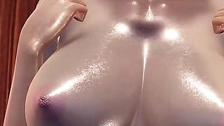 Sultry Blonde Silvia in a Red Dress - Reverse Cowgirl Anal Doggystyle Sex POV Creampie in Tight Pussy 3D Hentai Rule34 Animation