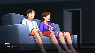 Mommy really wanted to get into mischief so she asked her tenant to her - Summertime Saga