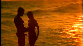 Lusty Brunette Rides a Long Hard Cock in the Ocean