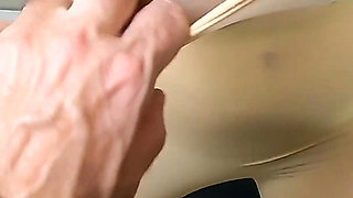 My Wife Flashing Tits in Subway Metro & an Unknown Man Cum on Her Boobs