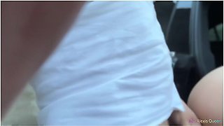 Sexy Secretary Fucked In The Car In Her Elegant Dress
