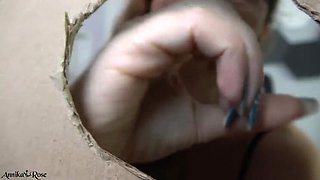 Annika Bond's Dirty Glory Hole Mouth Action - Hot MILF Solo Fetish