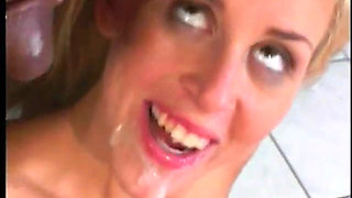 Sexy Blond Getting Dped and Creamed by Thick Black Cocks