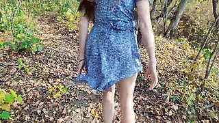 I stroll through the autumn woods with my bare butt and my husband loves it