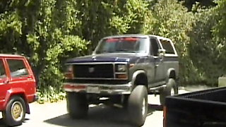 Top-class blonde French MILF rides big dick outdoors