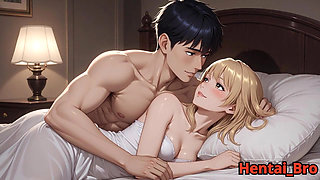 Sensual Silver-Haired Couple - Intimate Bedroom Passion