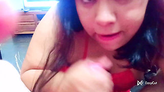 Blowjob Latina End with Cum in Her Mouth