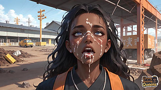 A Mesmerizing Black Goddess with Pleasure Button Hair Accessories Sizzles in a Dark-hued XXX Flick on a Sun-drenched