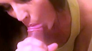 Amateur Slut Sucks and Swallows