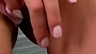 Slutty Brunette Hard Fingering to Orgasm Her Wet Hot Big Clit Pussy Vol 1