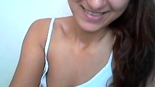 Brunette Couch Webcam Solo Fun Masturbating