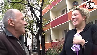 German tall housewife approached and fucked by boyfriend on the street