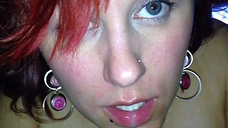 POV amateur sloppy blowjob