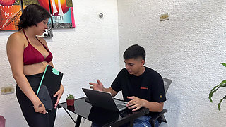 Boss, if We Have a Hard Fuck You Let Me Out Early? I Fuck My Sexy Secretary Until I Fill Her Pussy with Milk.