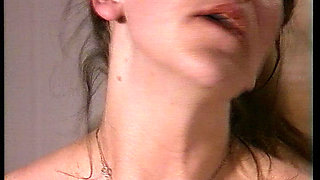 Picked up German whore plays with dildo in front of the cam