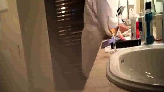 busty Stepmom smoking, drinking and naked