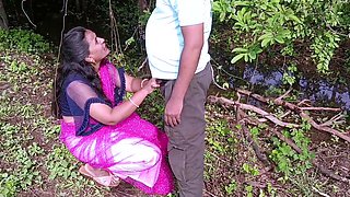 Real Outdoor Blowjob With Doggystyle Fucking Indian Sex