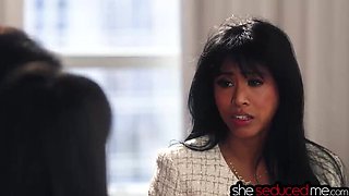 Lesbian Threesome Therapy - Ember Snow, Milana Ricci & Remy Rune Seduce Each Other