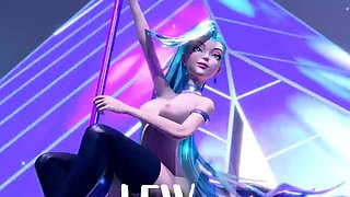 The Hottest Pole Dance Ever 3D Animation by Chikipiko