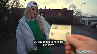 Public agent do you want to observe my tacos sex parody eighteen year senior blonde waitress