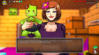 HornyCraft Minecraft Parody Jenny Gives Sloppy Deepthroat Blowjob to Futanari Alex