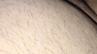 Step mom lets step son fuck her feet while sitting in bed