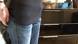 Mature Marge Casting Blowjob with Cum in Mouth and Tattoo