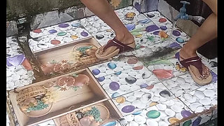 Bhabi Pissing Outdoor Showing Pusssy, Ass, Boob